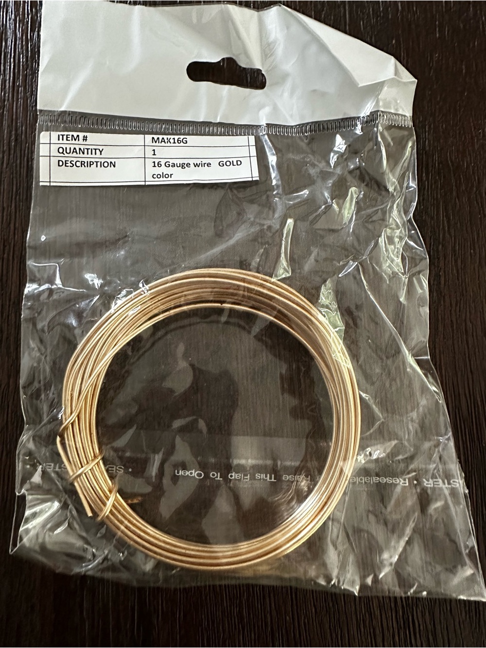 16 Gauge Gold Color Wire Coil